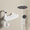 Gun Grey Thermostatic Hot Cold Wall Mounted Piano Key Shower Set Bathroom 12 Inch Shower Head Piano Shower Set