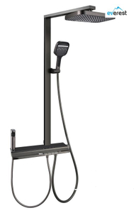 Bathroom rain shower bathroom matt black mixer thermostat shower set