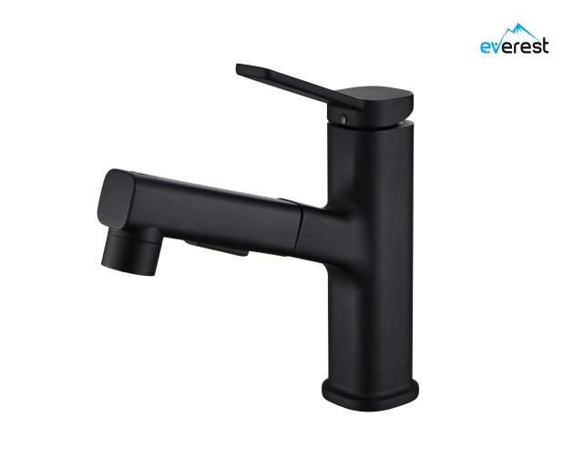 New Design Brass Rotate Flexible Water Tap 3 Mode Pull Out Black Basin Faucet Mixer Bathroom Lavatory faucets