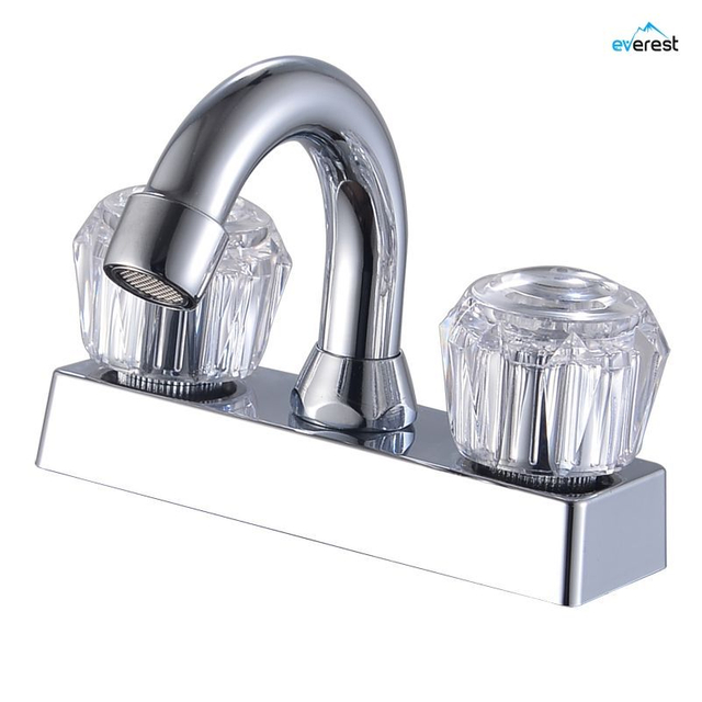 4 Inch Mexican American Hot Selling Double Handle Single Hole Hot Cold Mixing Bathroom Basin Faucet