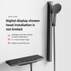 Gun Grey Thermostatic Hot Cold Wall Mounted Piano Key Shower Set Bathroom 12 Inch Shower Head Piano Shower Set