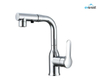 Hot Cold Single Handle Brass Pull Out Black Basin Mixer Faucets Modern