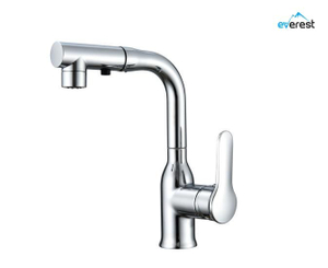 Hot Cold Single Handle Brass Pull Out Black Basin Mixer Faucets Modern