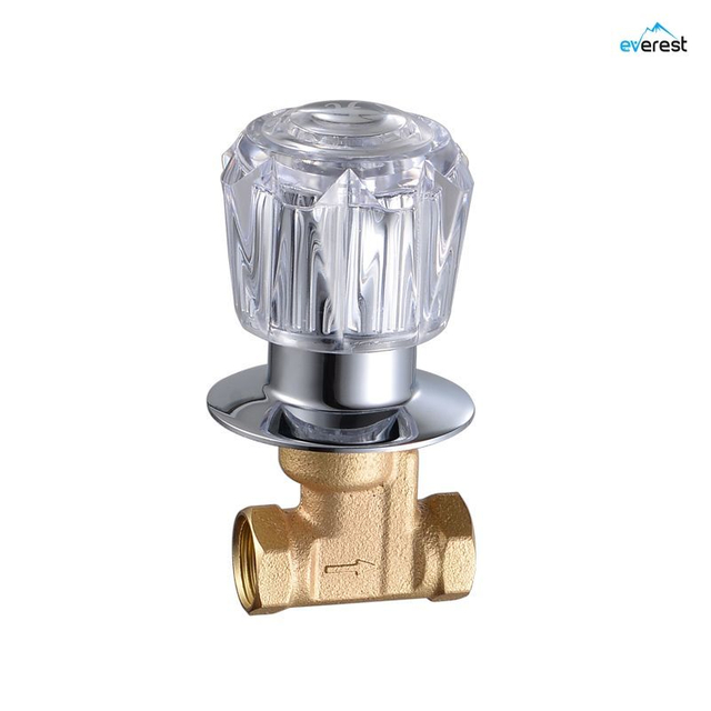 Hight Quality South American Chrome Plated Handle Brass Stop Valve 1/2" or 3/4"