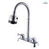 New dual handle 4" zinc & brass bathroom basin faucet