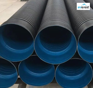 Lightweight Irrigation System Black HDPE Corrugated Tube Hollow Wall Winding Pipe For Sewage