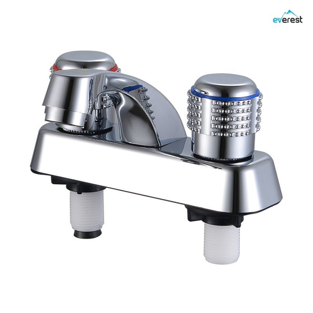 China Factory Direct Sell Deck mounted Two Handle Basin faucet 4 inch min spread mixer