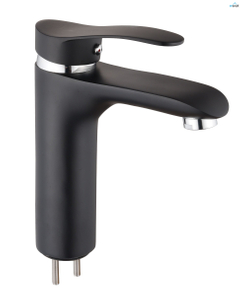 Everest Black Wall Mount Basin Mixer Faucet - Stylish Water Taps for In-Wall Bathroom Sink faucet