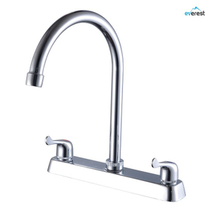 8 Inch Kitchen Faucet Chrome Plate Modern Bathroom Double Handle