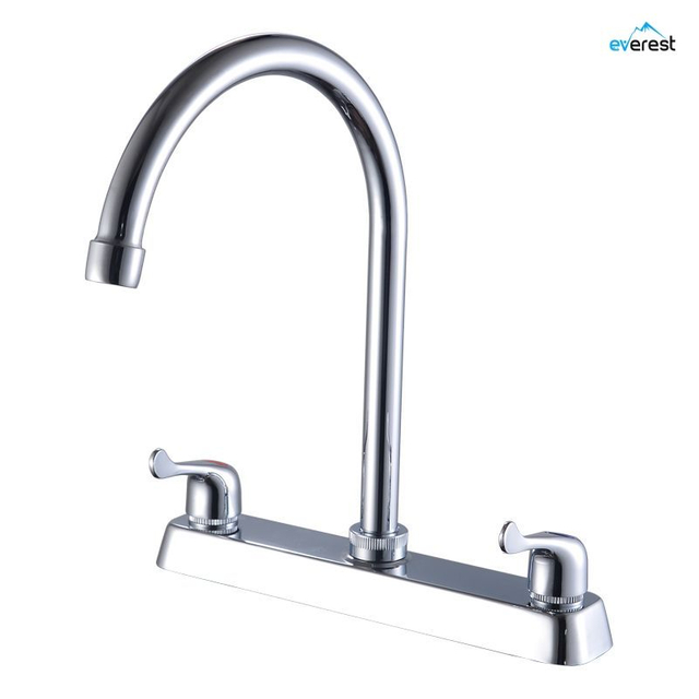 8 Inch Kitchen Faucet Chrome Plate Modern Bathroom Double Handle
