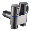 Gun Grey Toilet Partner Full Copper Core Black Double Control One In Two Out Triangle Valve One Point Two Spray Gun Faucet