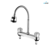 South American style faucet chrome double handle wash basin faucet sink mixer cold and hot water kitchen faucet