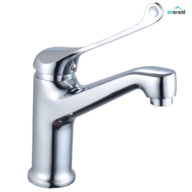 Brass Long-Handle Medical Faucet for Hot Cold Water Single Handle Wash Basin Faucet Ceramic Valve Core Laboratories Hospitals
